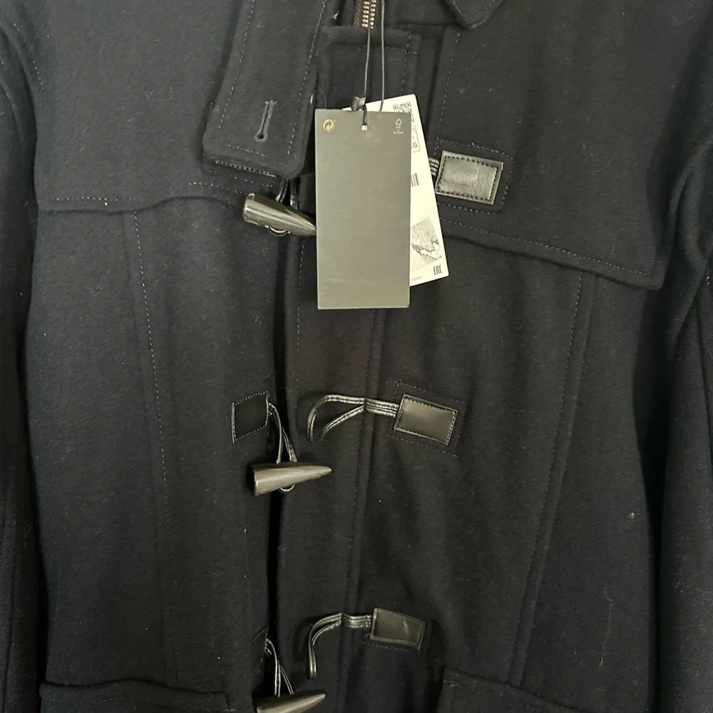 Zara Black Military Toggle Jacket - Picture 2 of 5